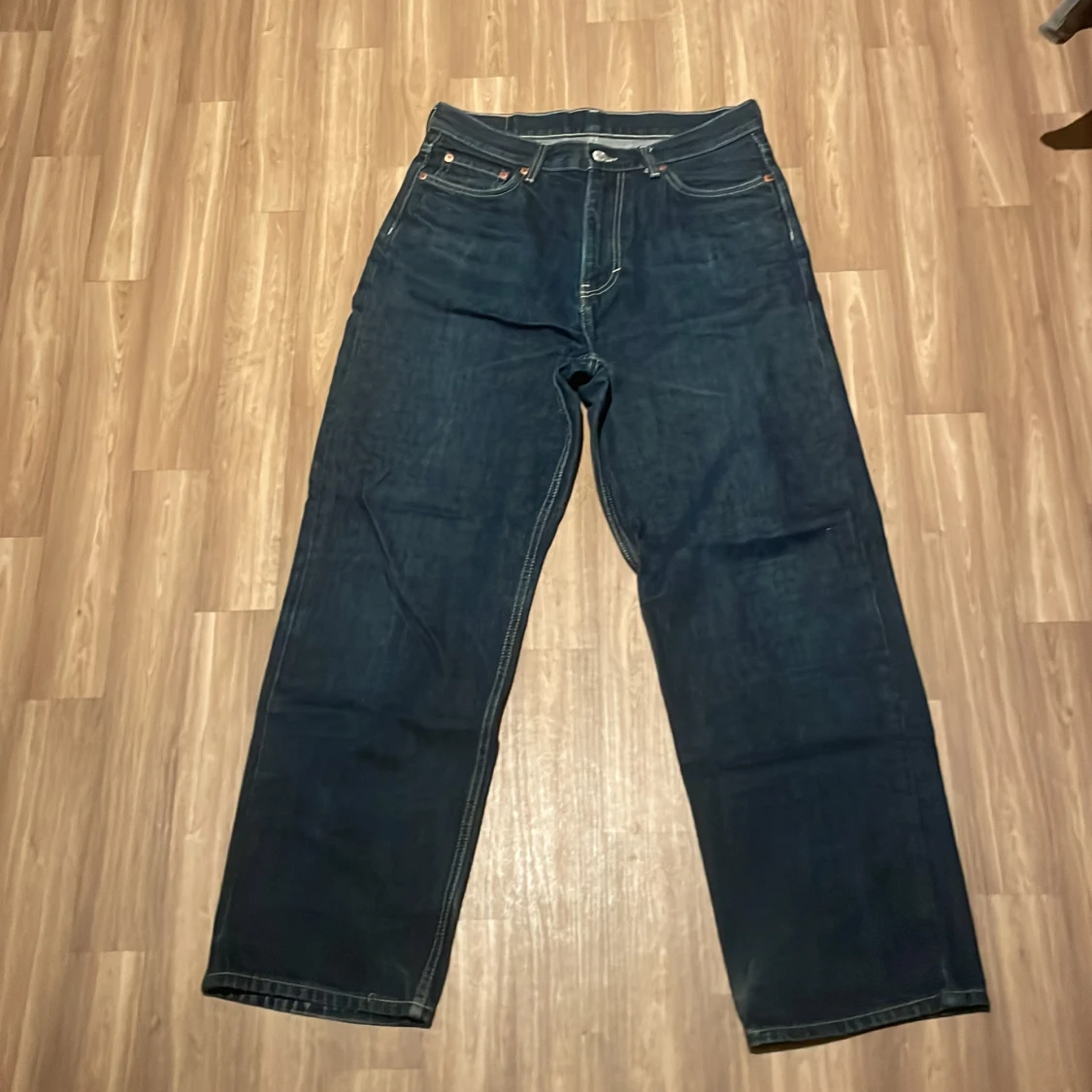 Weekday Galaxy Loose Straight Jeans blå