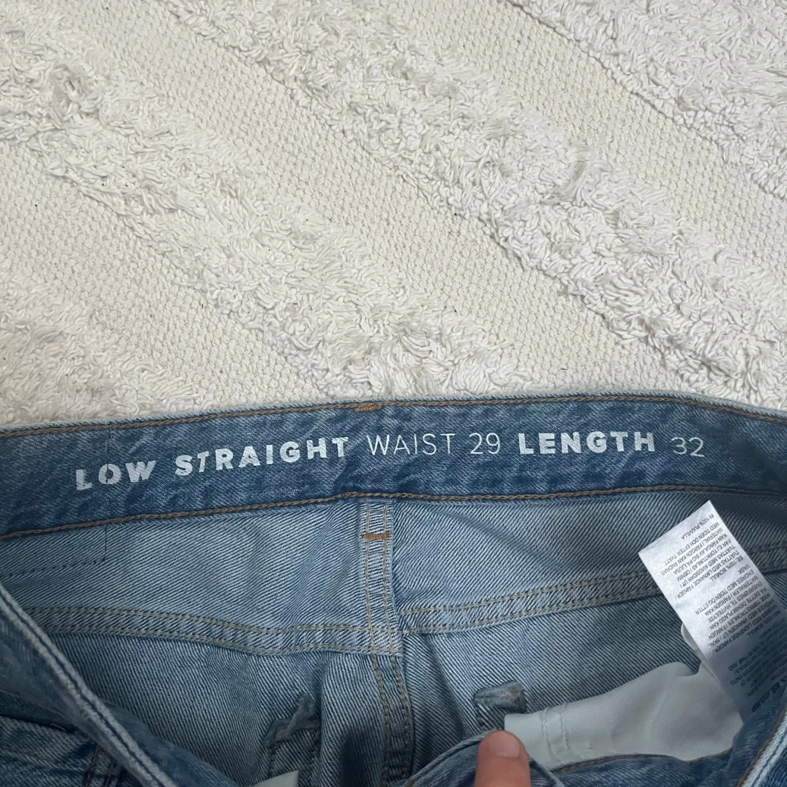 Ljusblå raka jeans low waist - 3