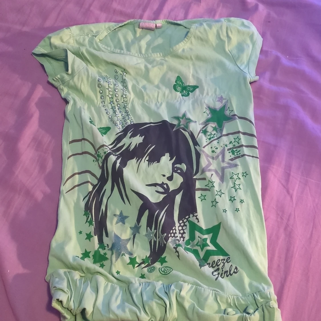 Grön Breeze Girls topp med tryck