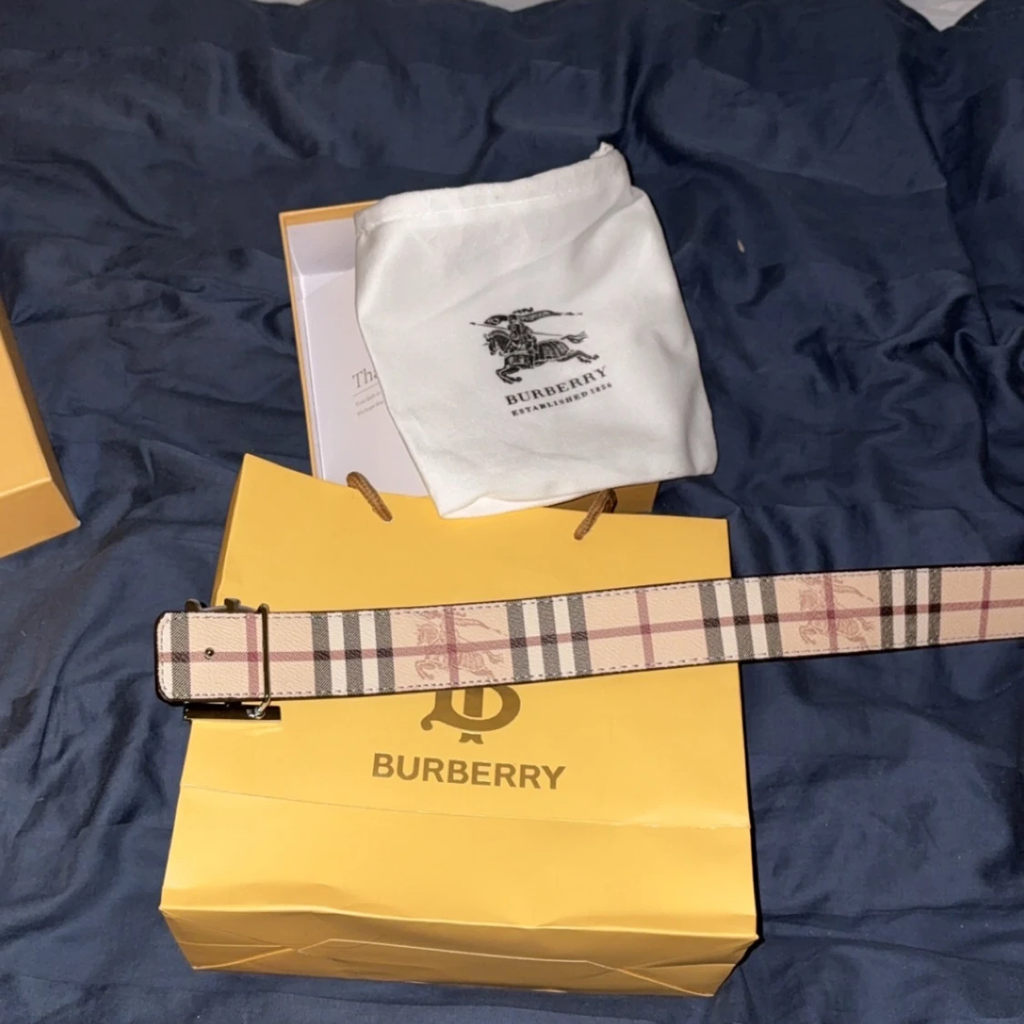 Burberry bälte med klassiskt rutmönster - 2