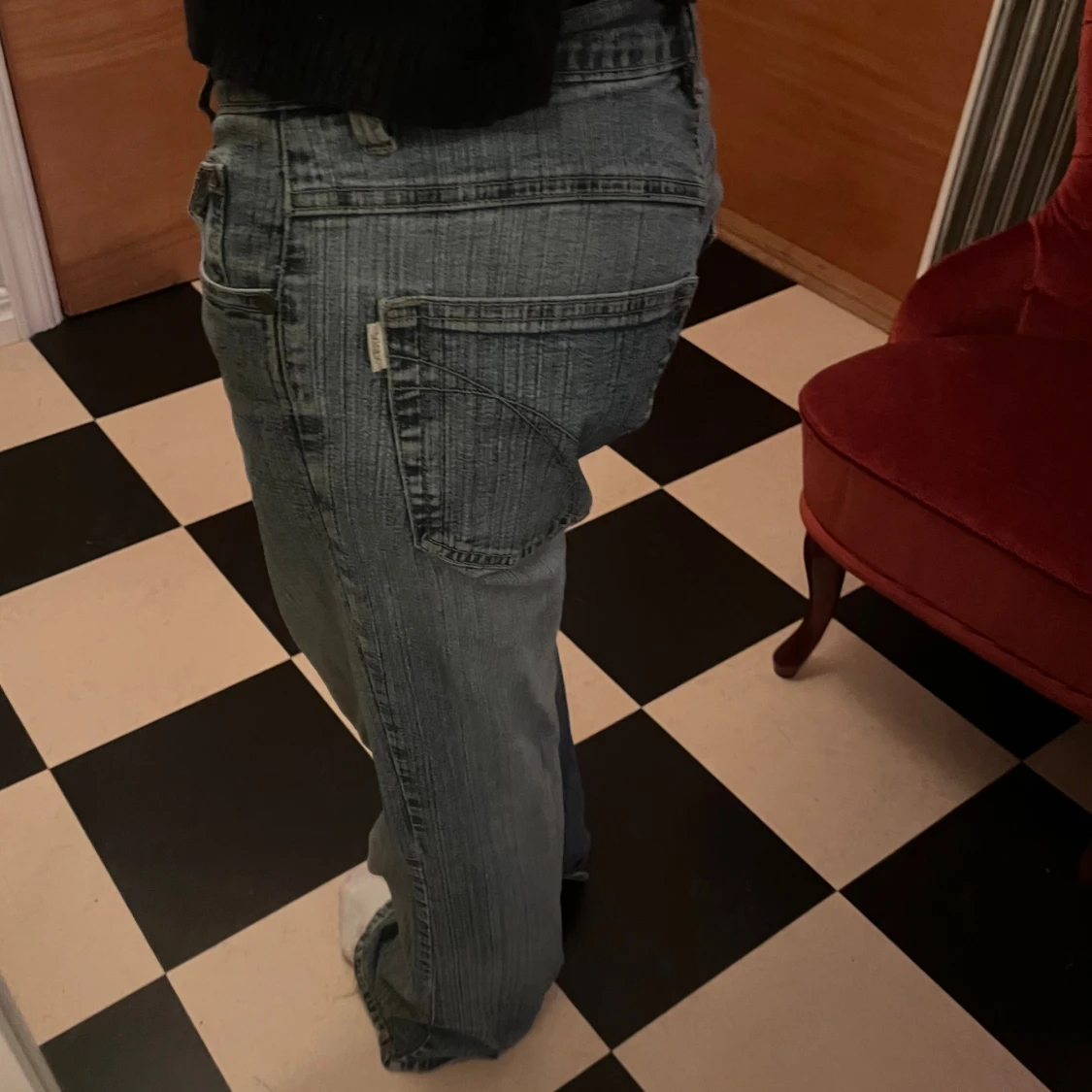 Blå baggy bootcut jeans - 2