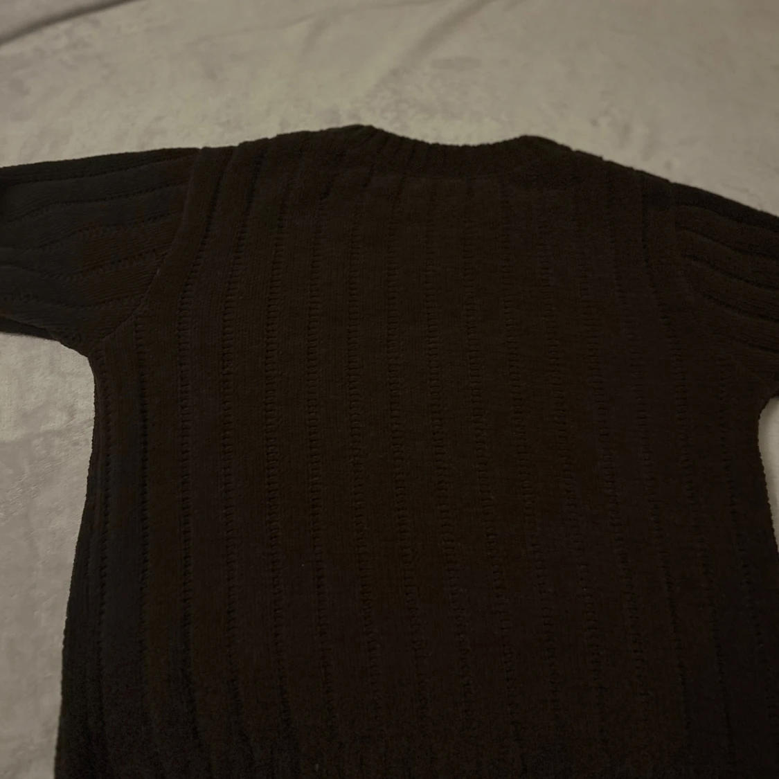 Brun ribbstickad tröja KappAhl XS - 1