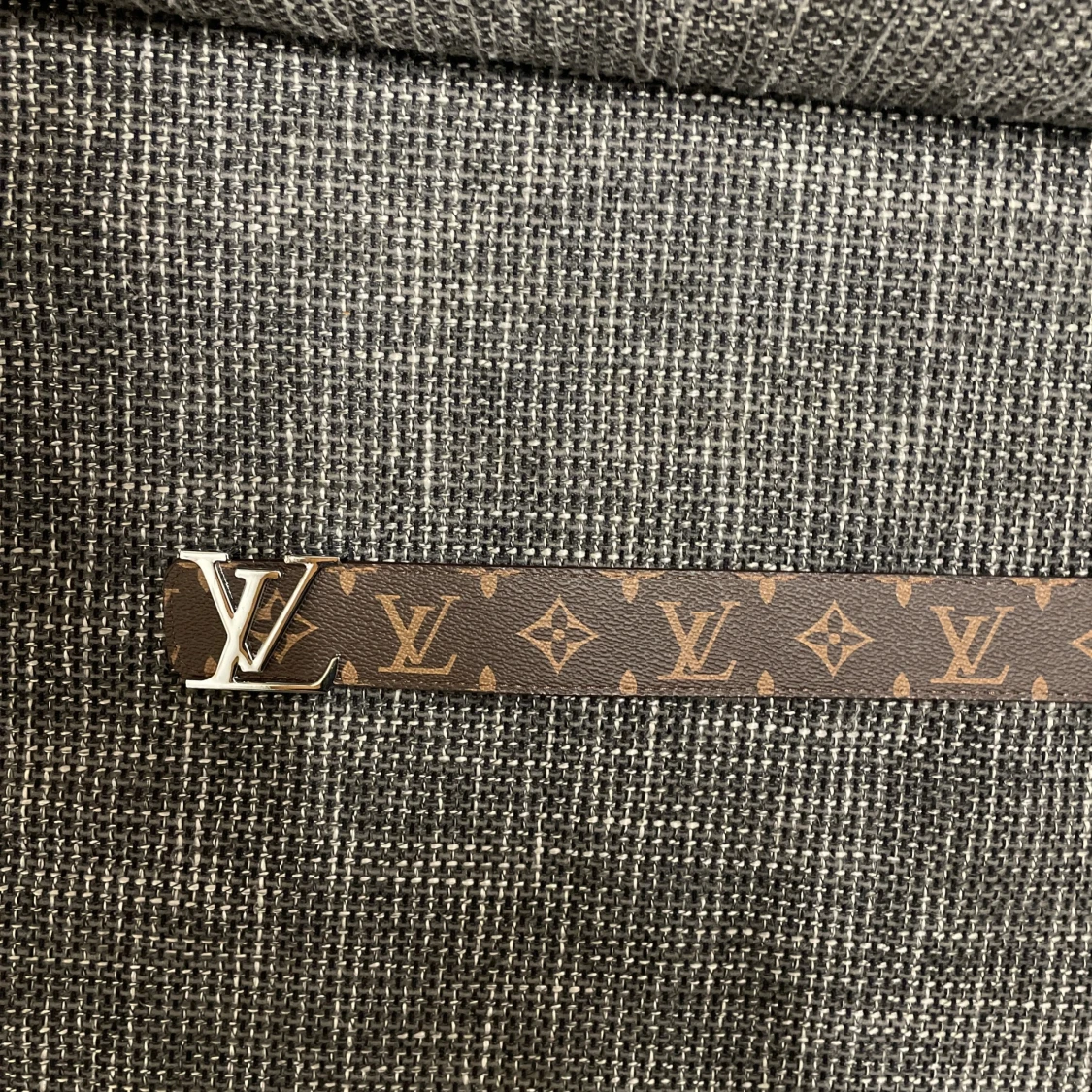 Louis Vuitton monogram bälte brun