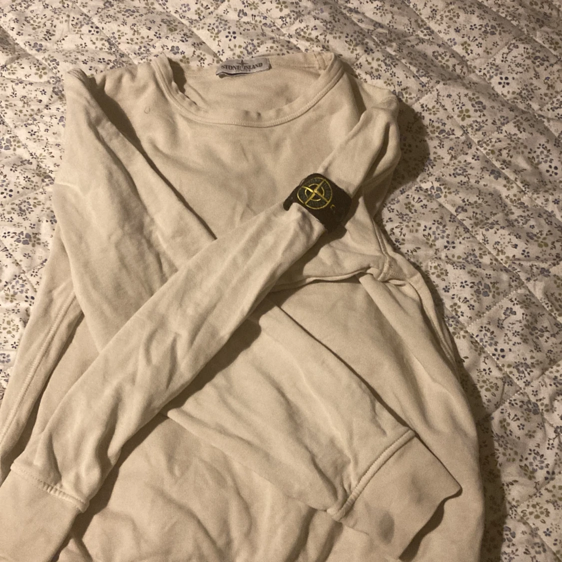 Beige Stone Island sweatshirt - 1