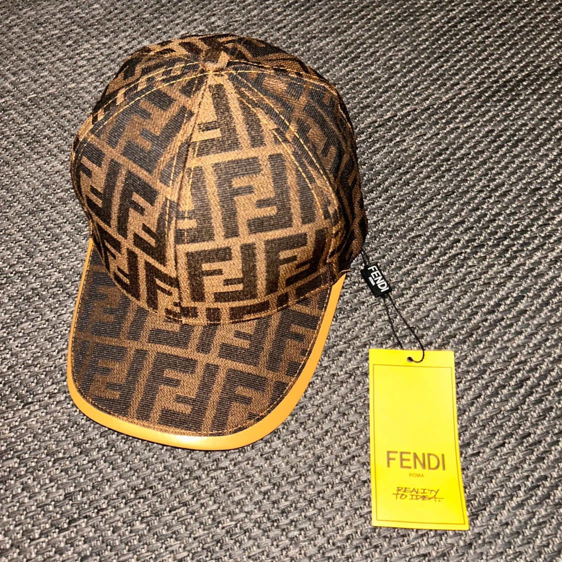 Fendi keps med FF-logga, brun - 3
