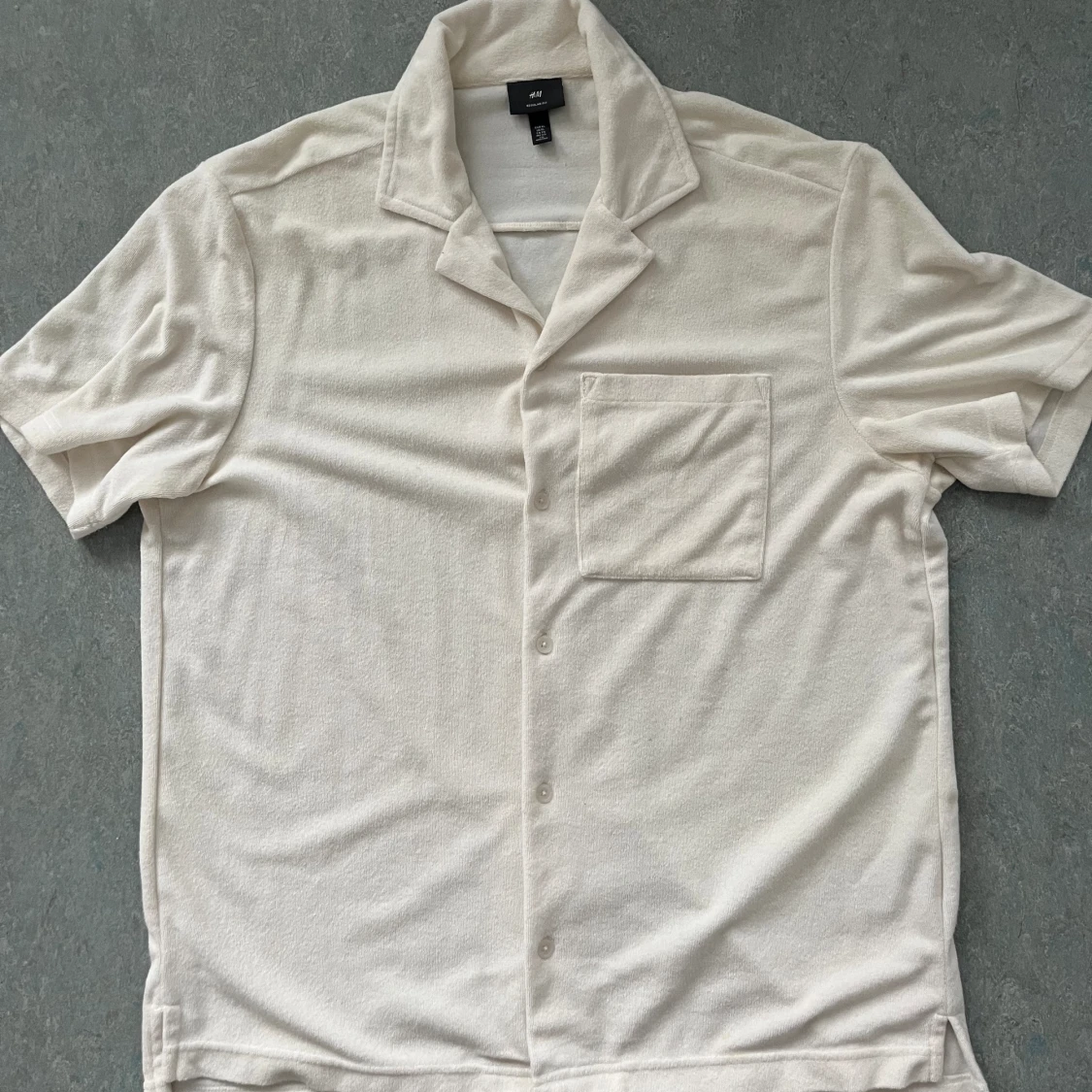 Vit frotté skjorta - 2