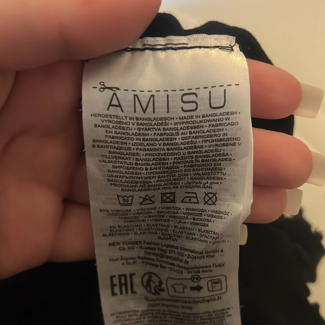 Svart spetskantad linnetopp från Amisu - 3