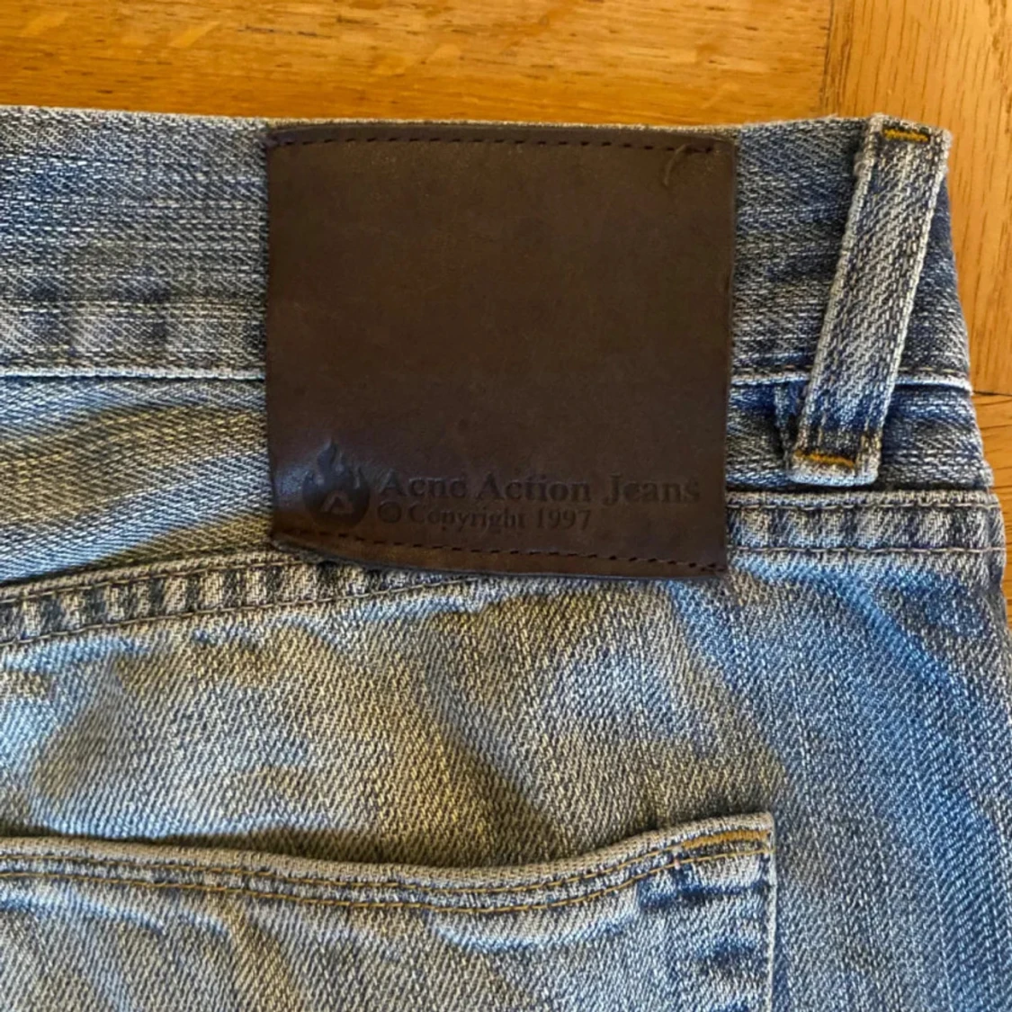 Blå Acne Action Jeans straight fit - 4