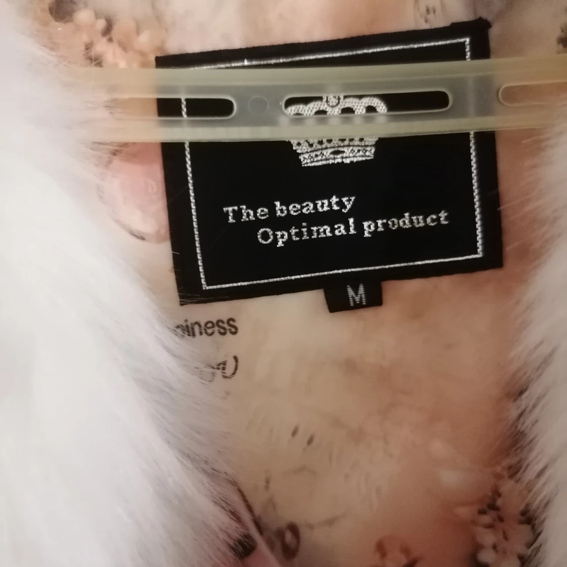 The beauty optimal product - vit fluffig pälsjacka  - 1