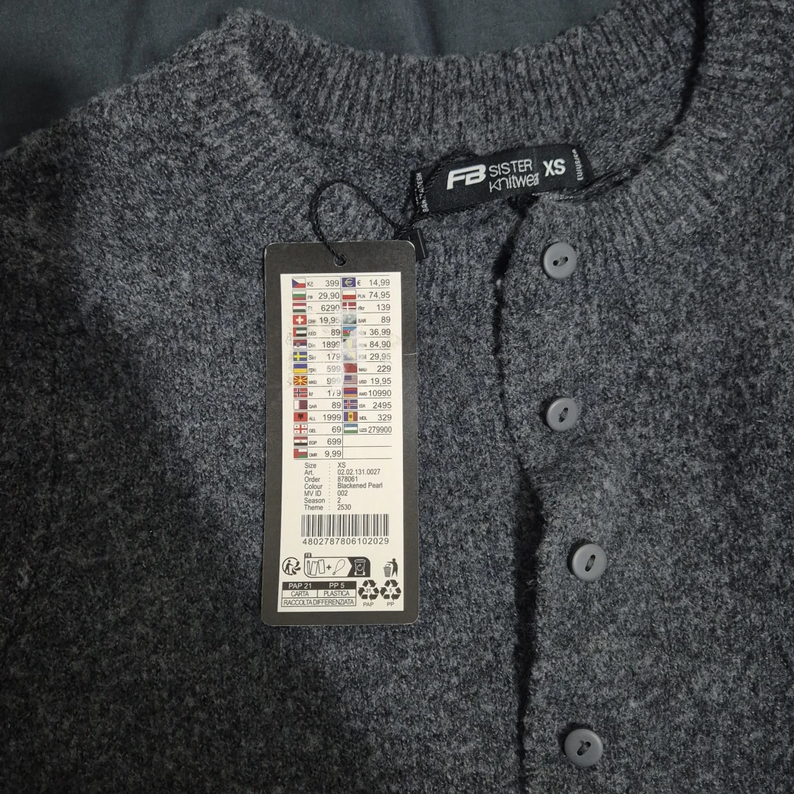 Grå kofta från FB Sister, XS - 2