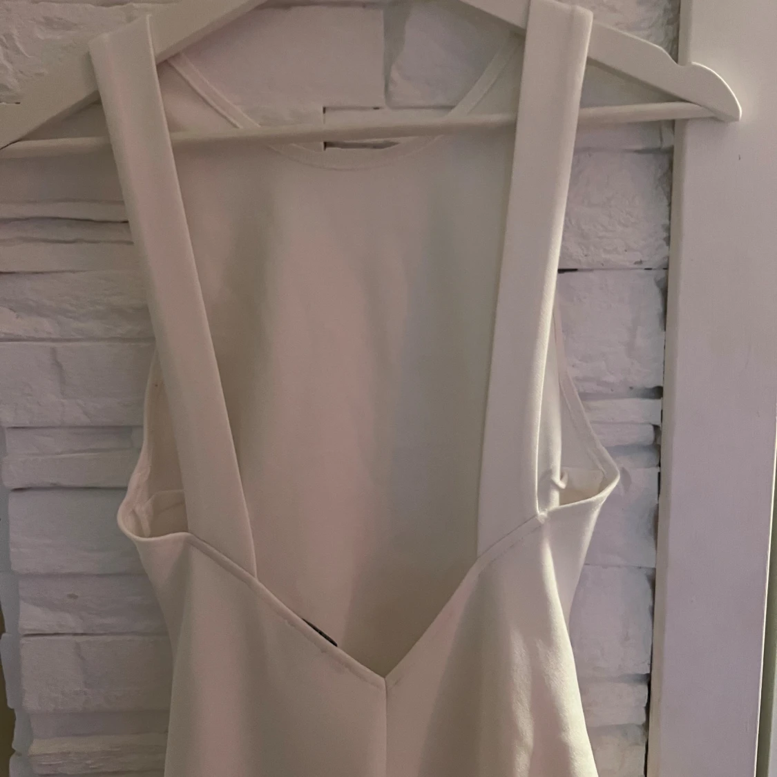 Vit långklänning från Zara XS