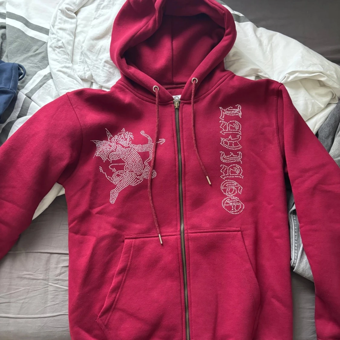 Vin röd laviago hoodie  - 4