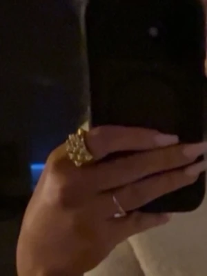 Guldig Edblad ring - Edblad ring i storlek 18,5