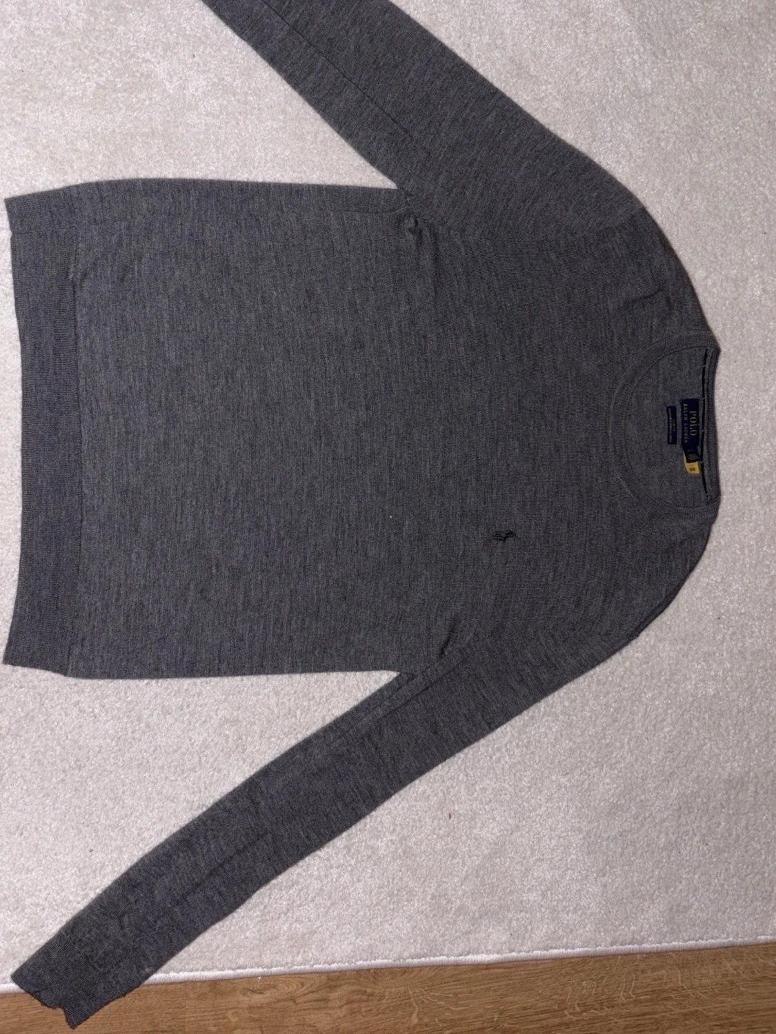 Mörkgrå tröja från Ralph Lauren merino ul 