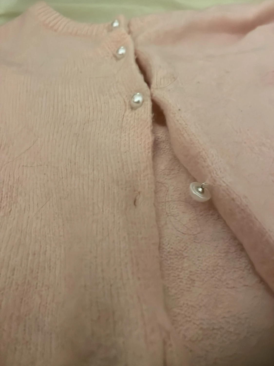 Ljusrosa kofta från 157, storlek S - 1