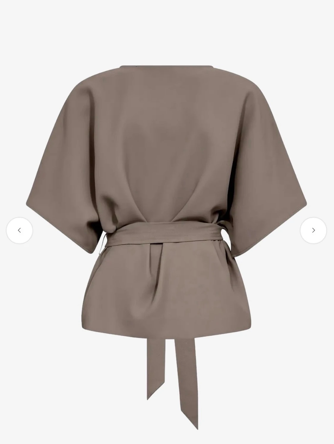 Beige blus med knyt från Mos Mosh - 1