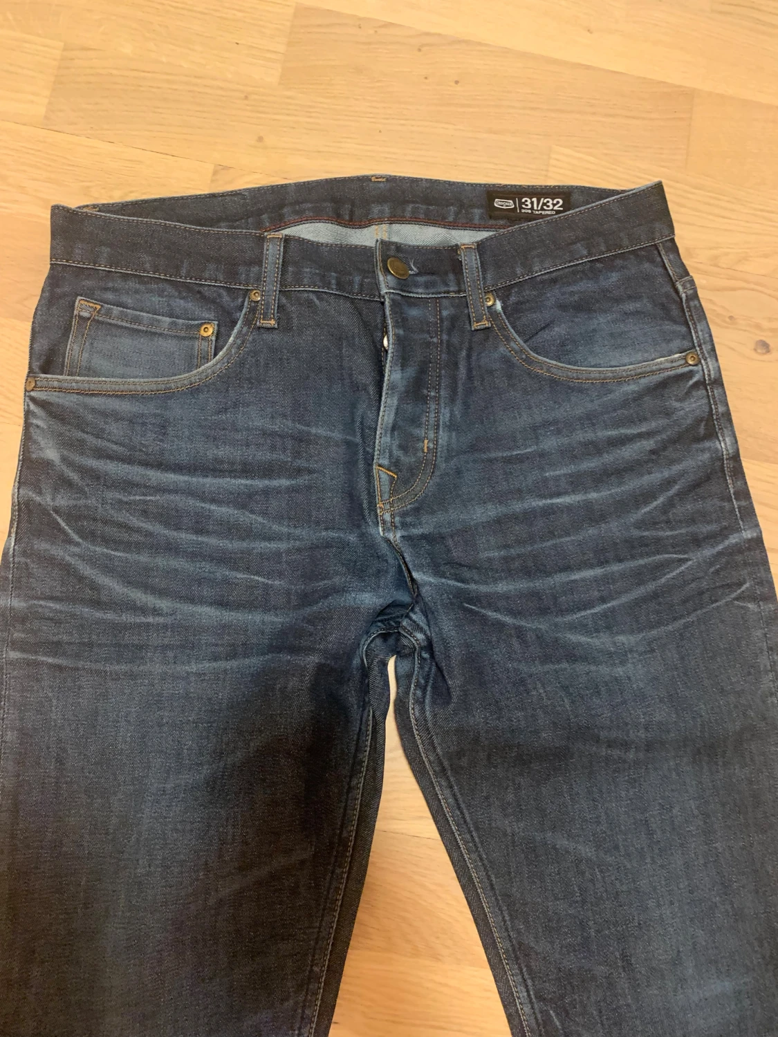 Mörkblå Crocker jeans straight fit - 1