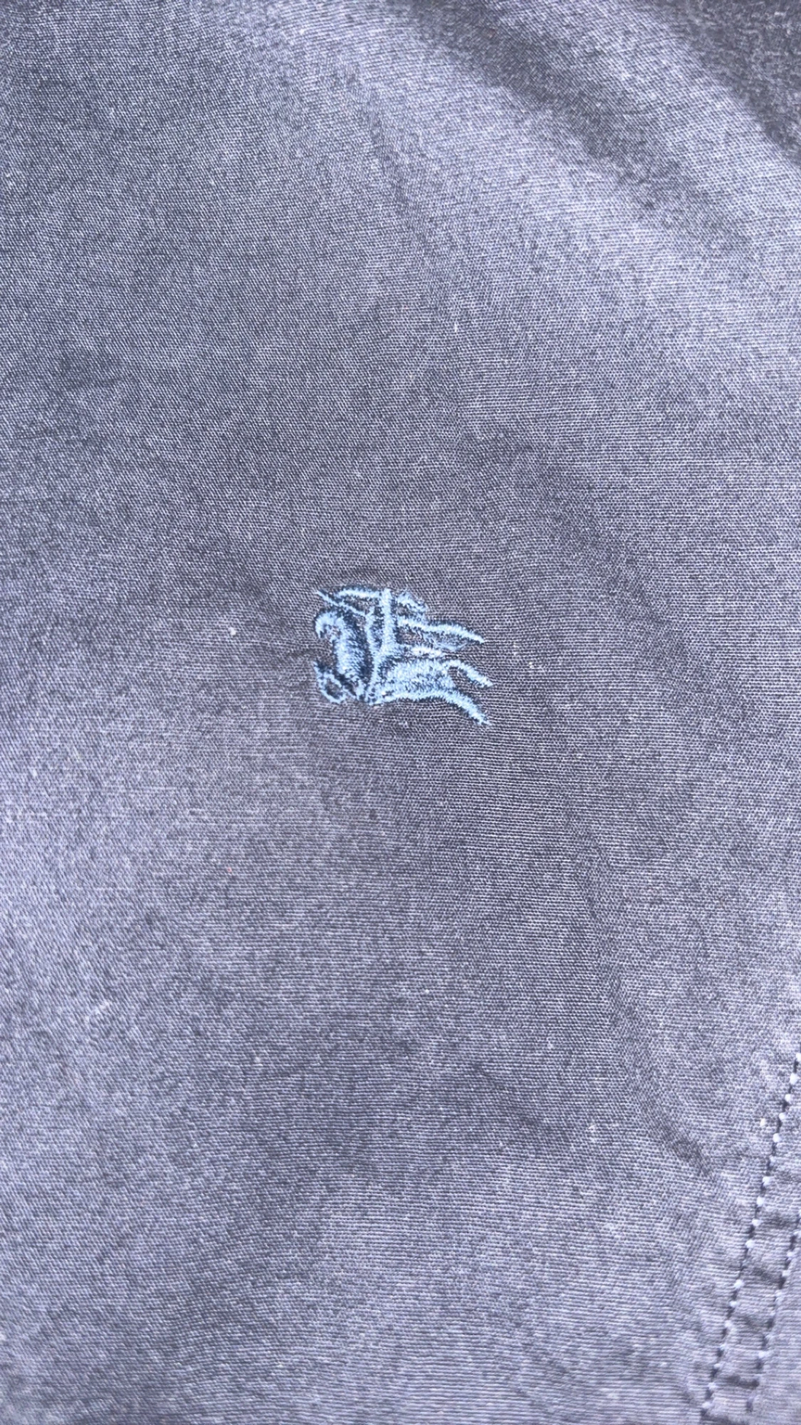 Svart/Mörkblå Burberry skjorta med rutiga detaljer - 2