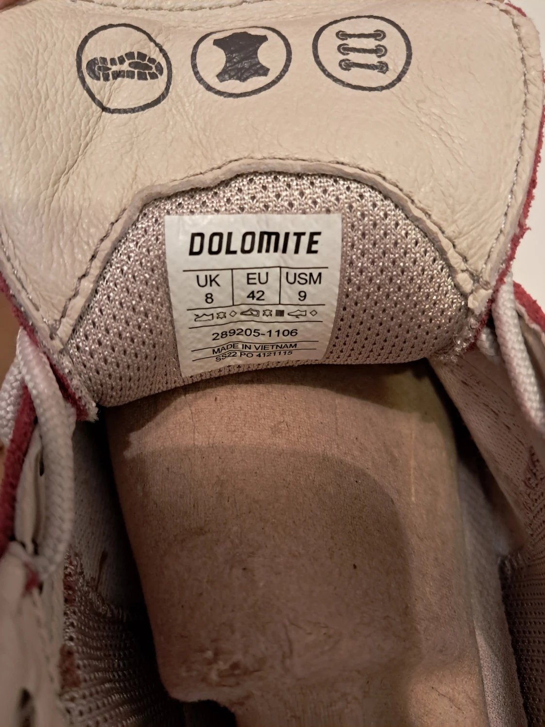 Dolomite vinröda sneakers i mocka - 2