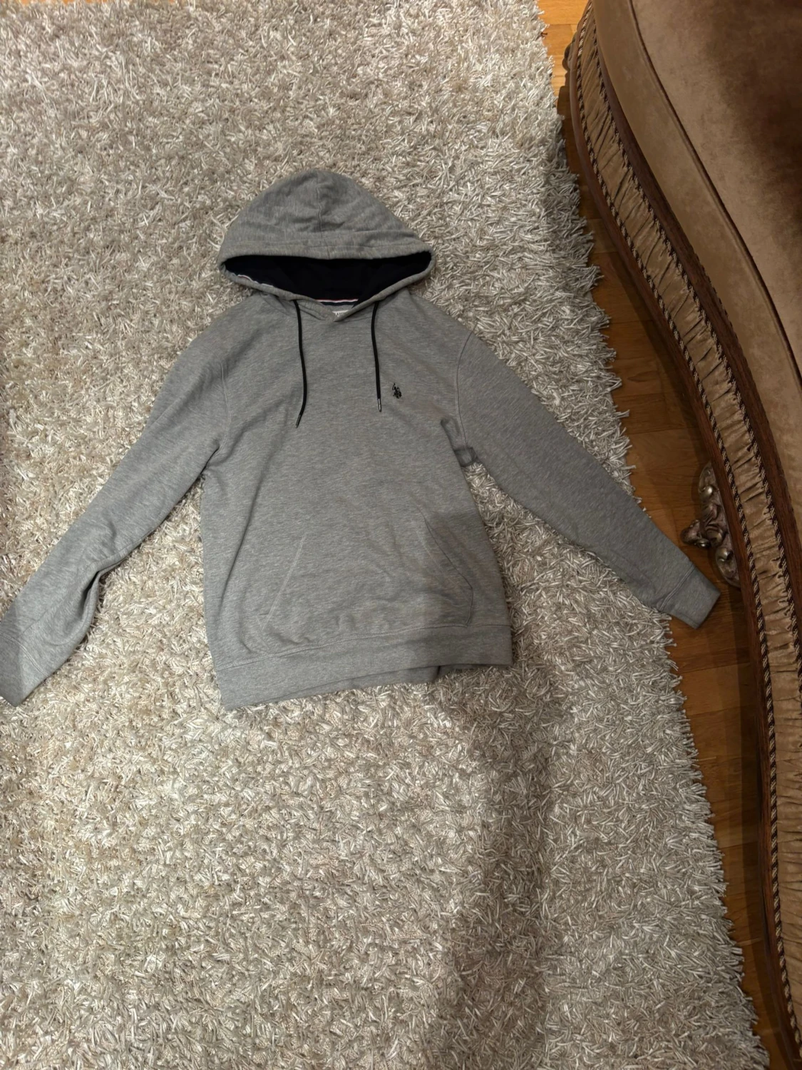 Grå hoodie från US Polo Assn, S