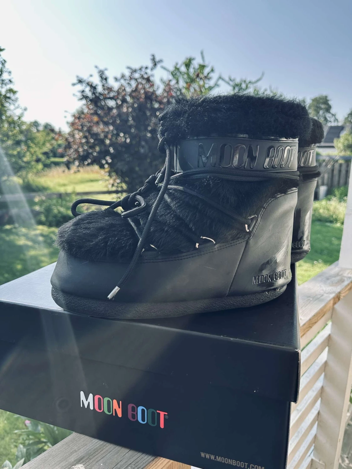 Svarta Moon Boot Icon Low Faux Fur (kan diskuteras om pris) - 5