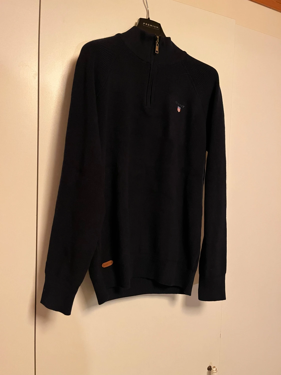 Svart stickad half zip tröja GANT - 1