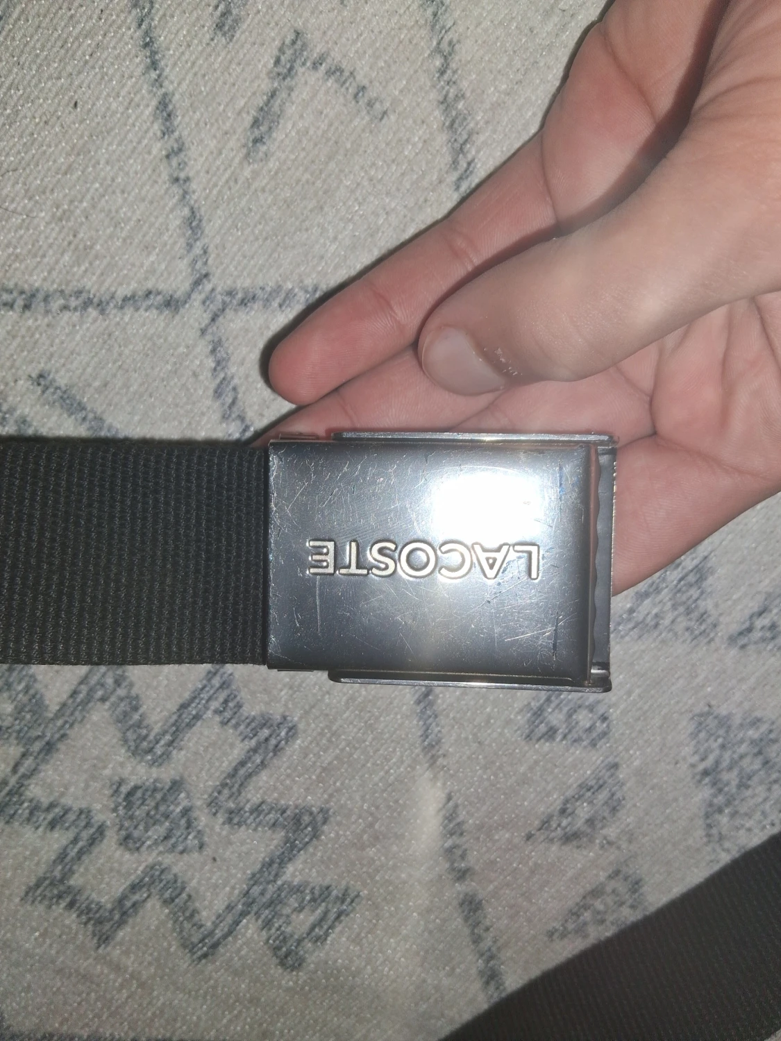 Svart Lacoste bälte  - 2