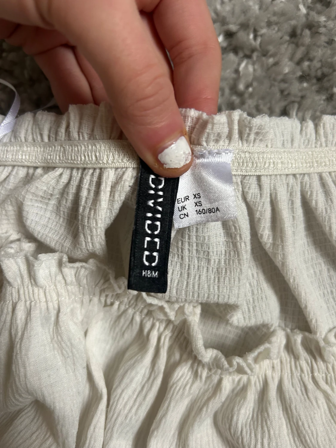 Vit offshoulder topp från H&M Divided - 2