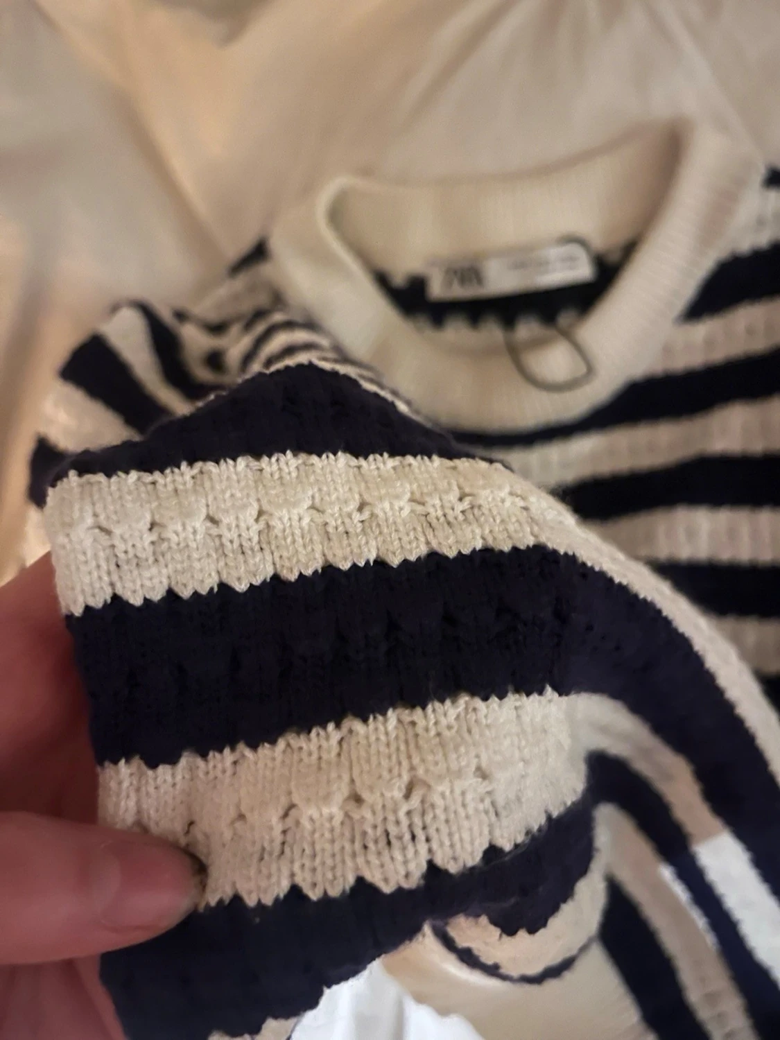 Randig stickad tröja från Zara - 3