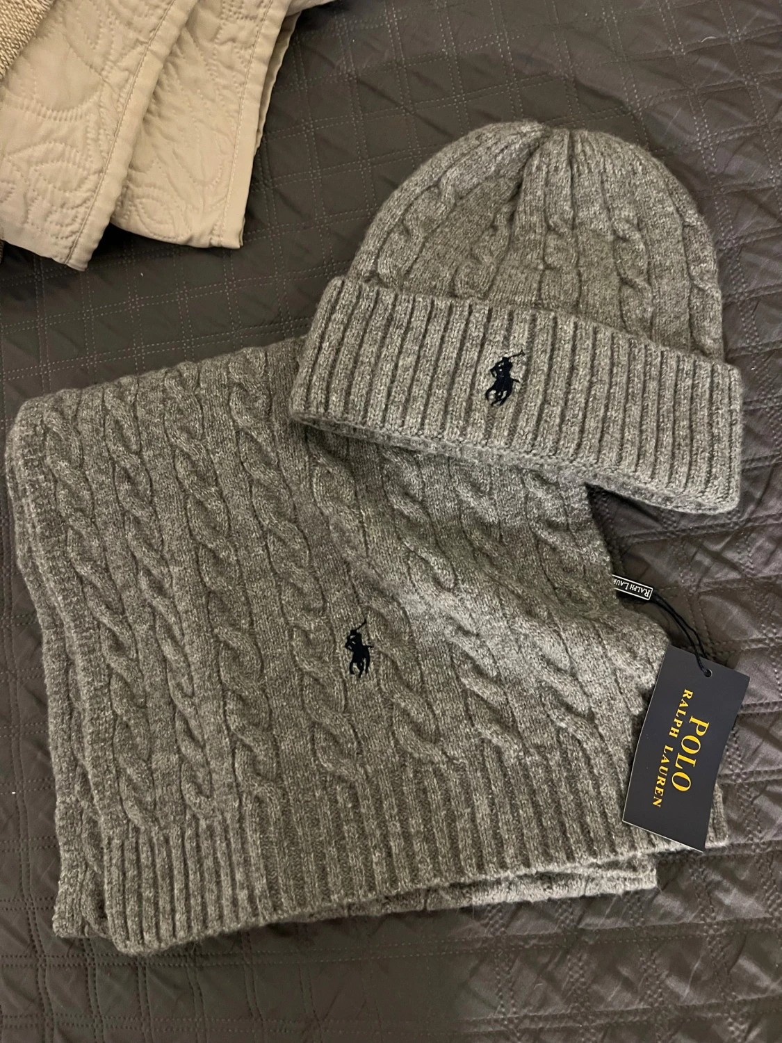 Polo ralp mössa halsduk set  - 1