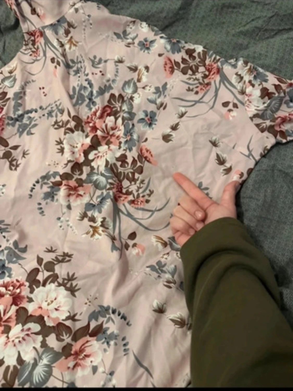 Blommig rosa klänning SHEIN L - 2