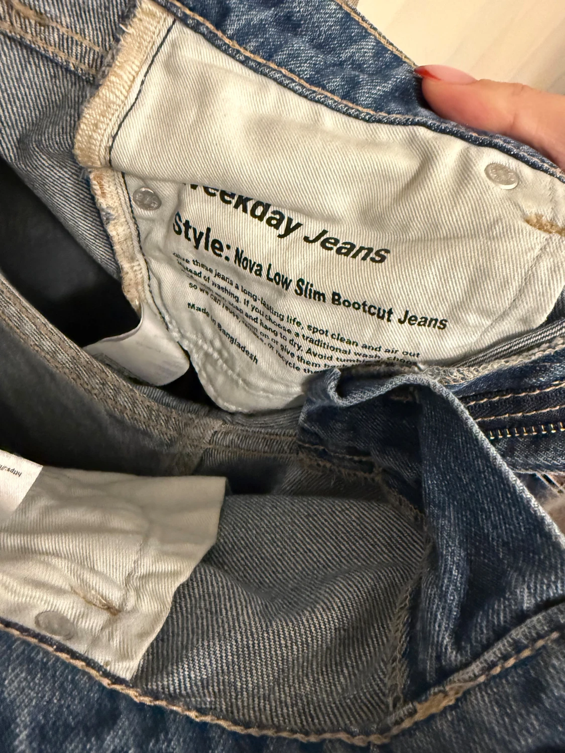 Weekday Nova Low Slim Bootcut Jeans - 1