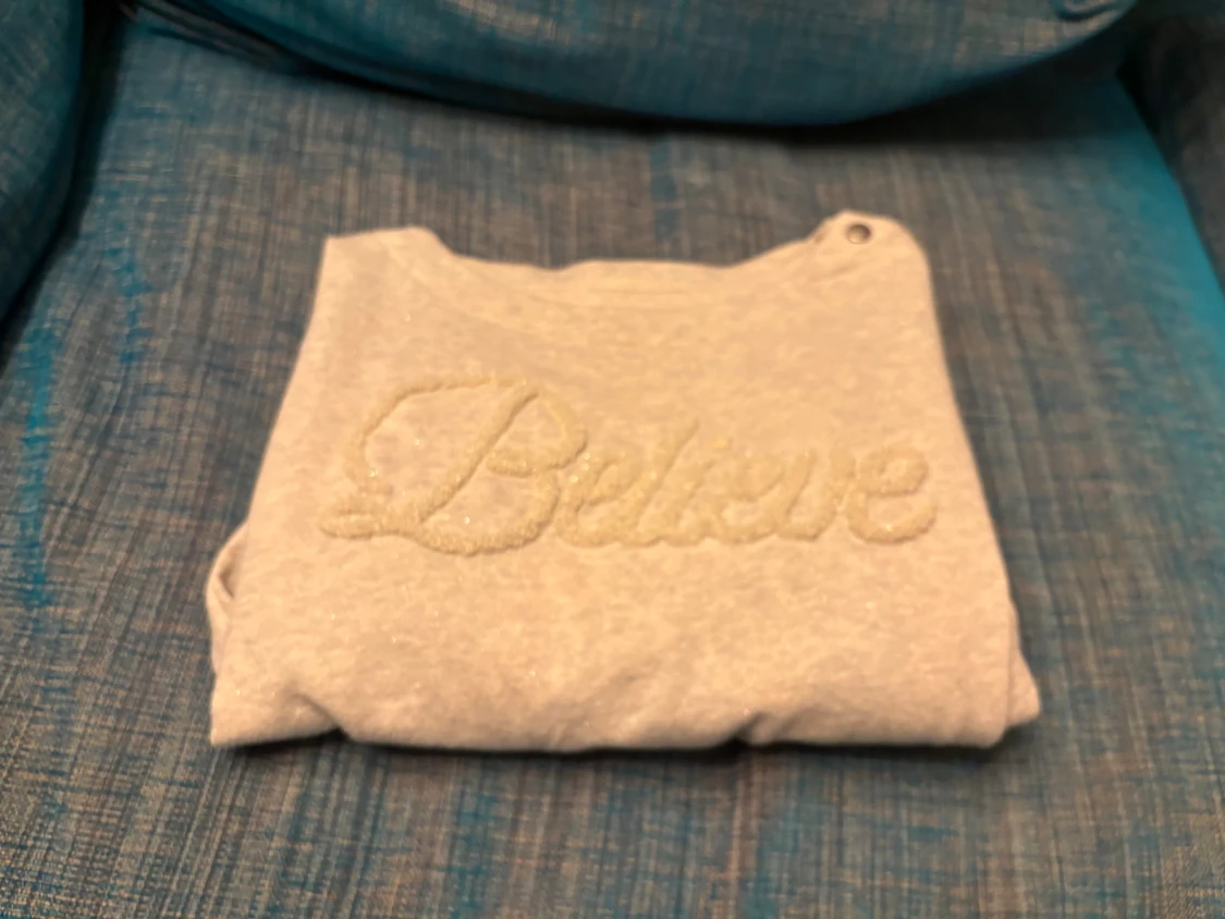 Glittrig beige tröja från Believe XXS - 6