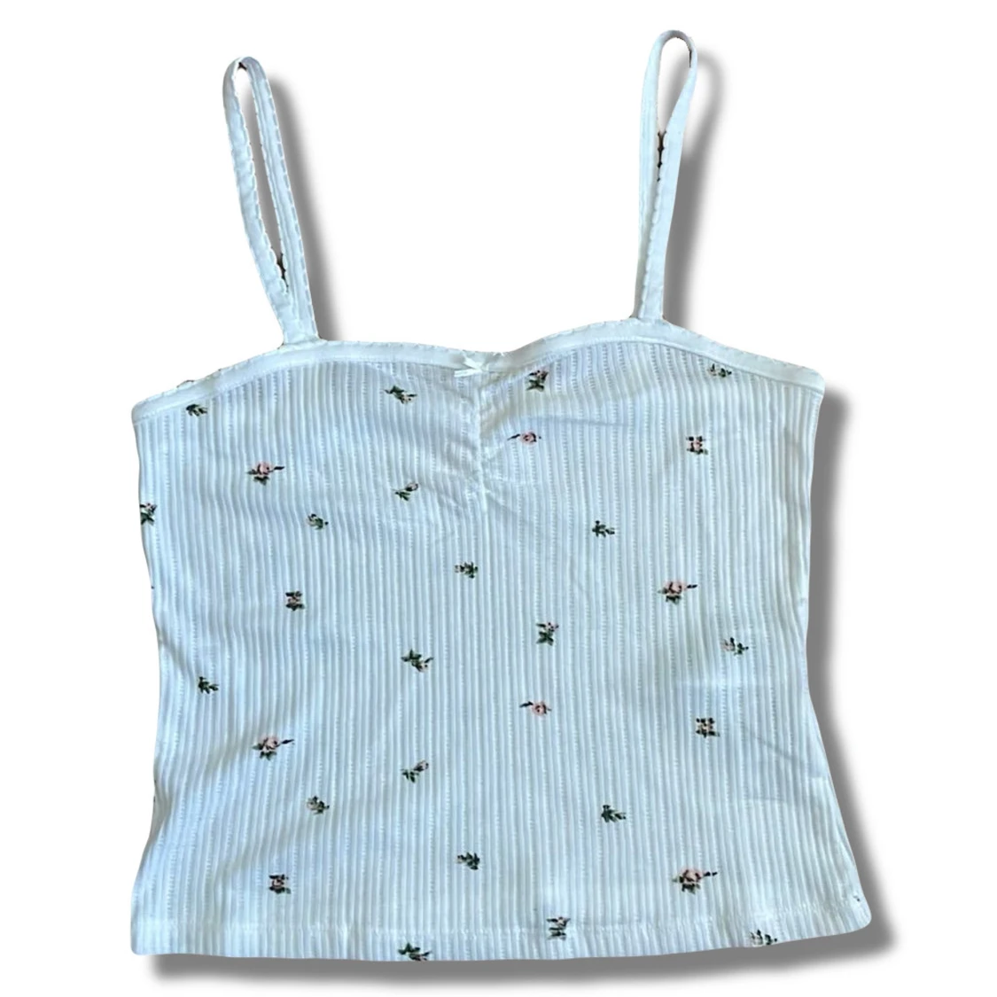 Vit Blommig Topp  - 1