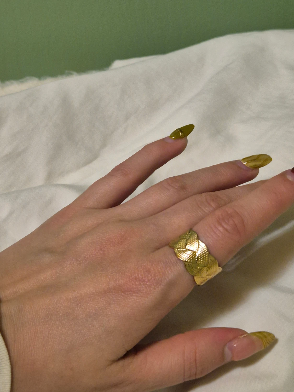 18k guldpläterad ring  - 1