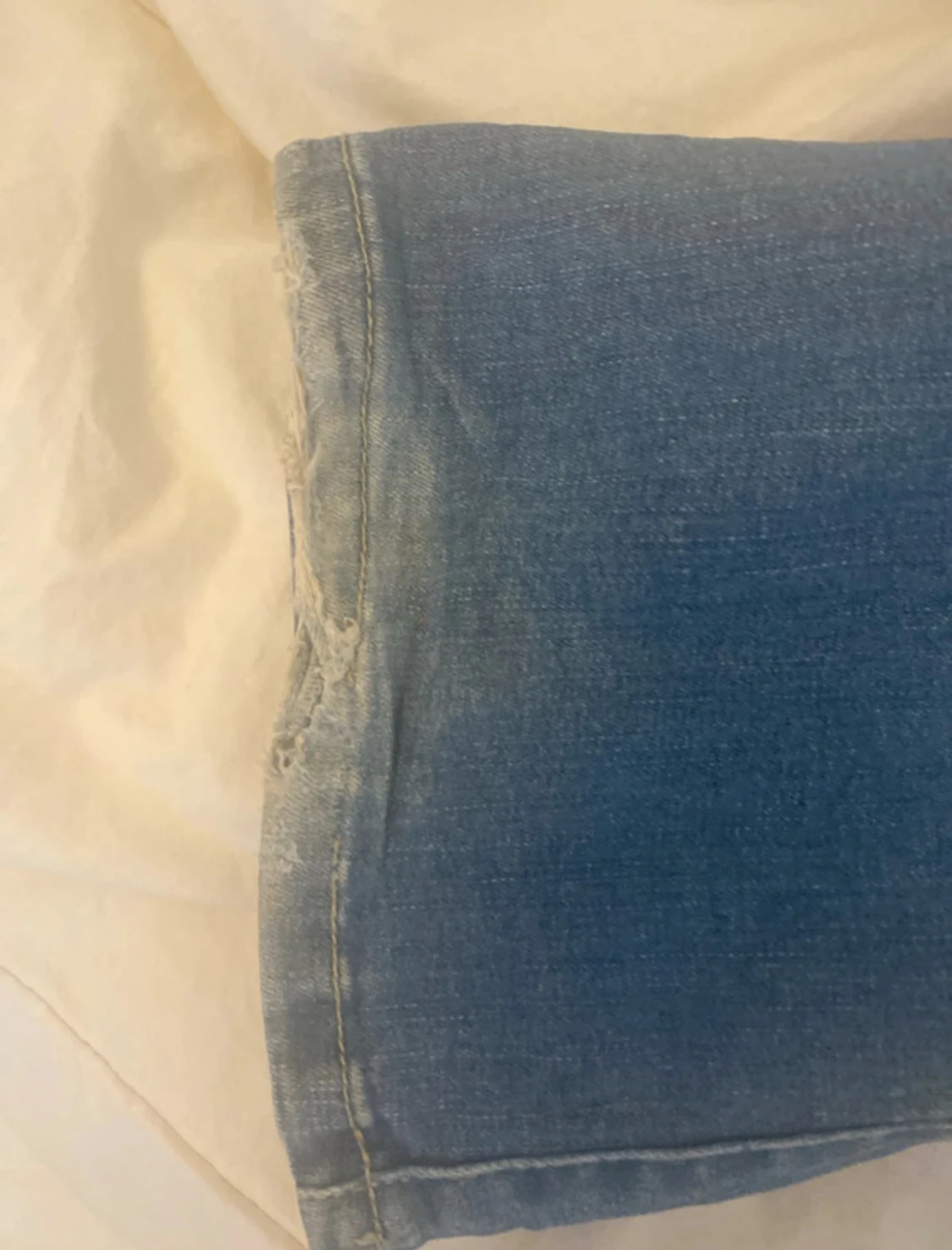 Blå bootcut jeans låg midja - 2