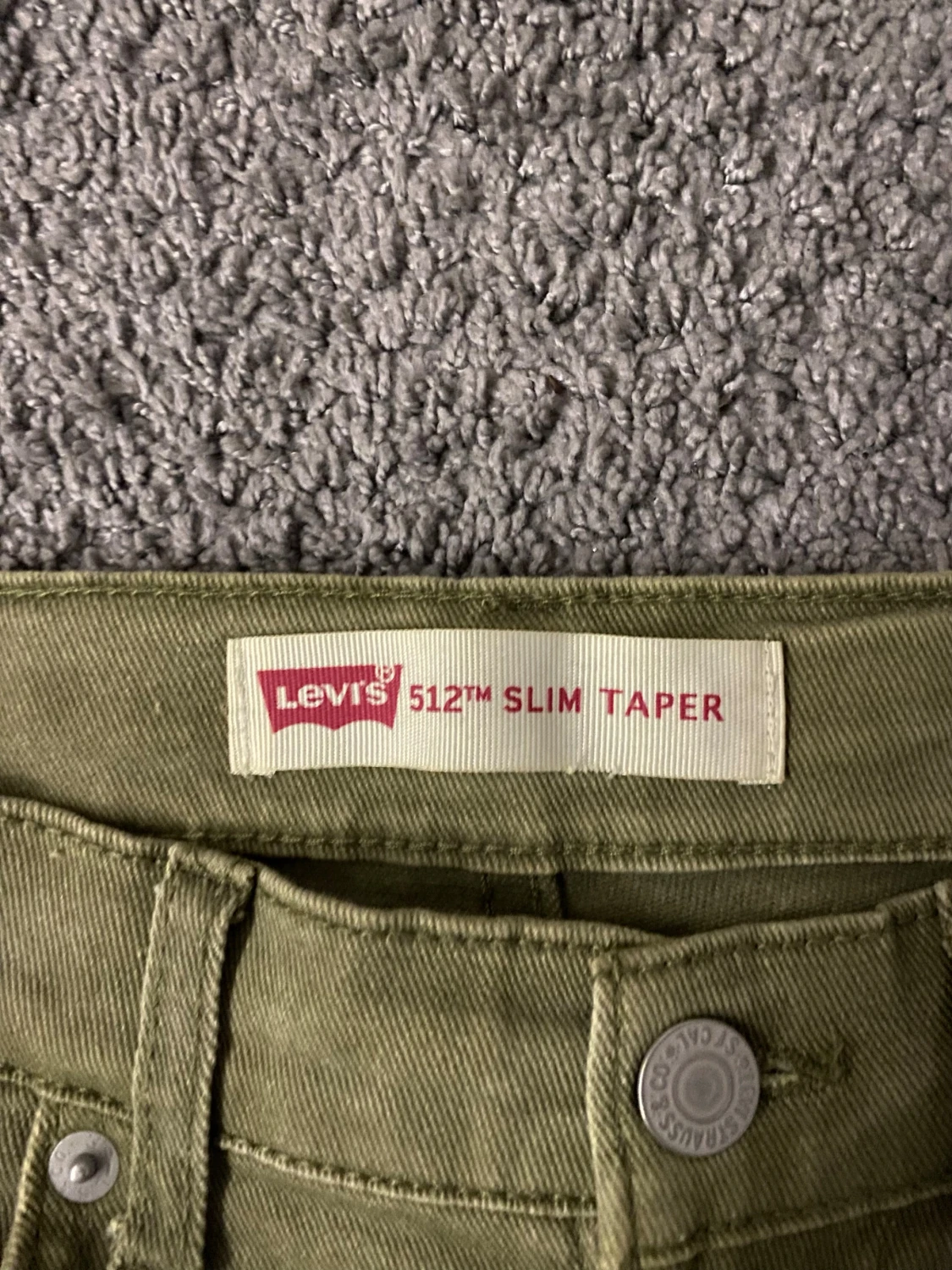 Levi's 512 Slim Taper olivgröna jeans - 2