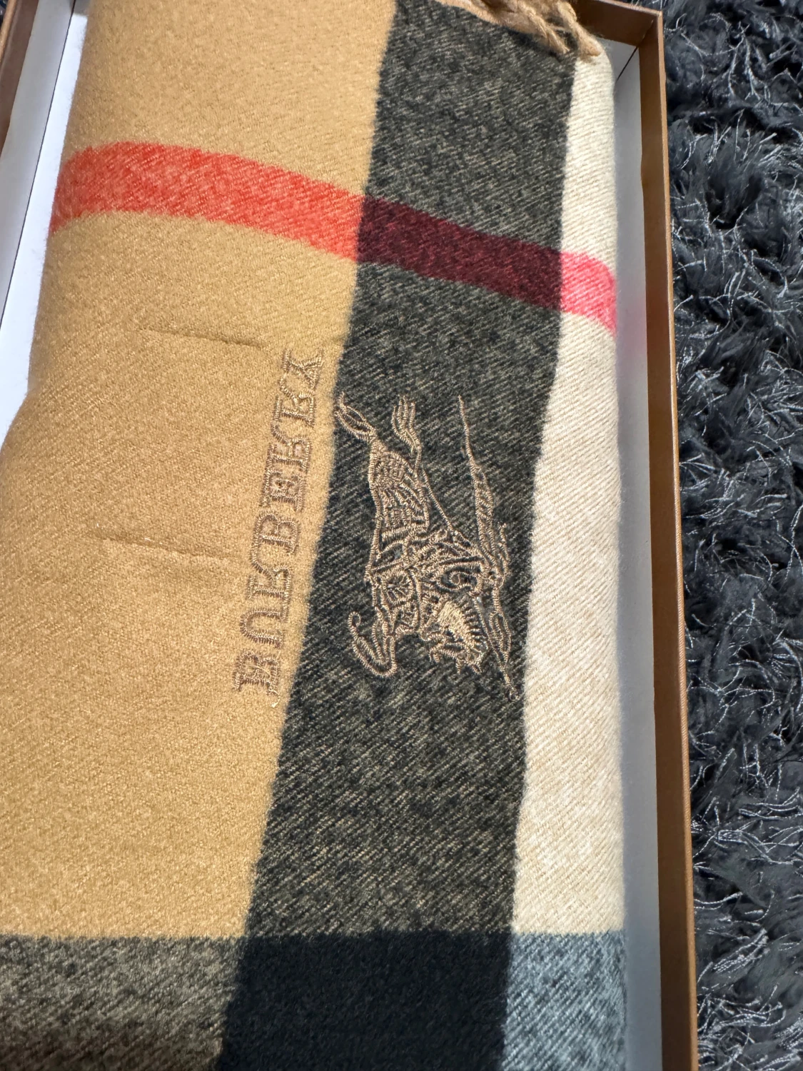 Rutig beige ullväst från Burberry - 3