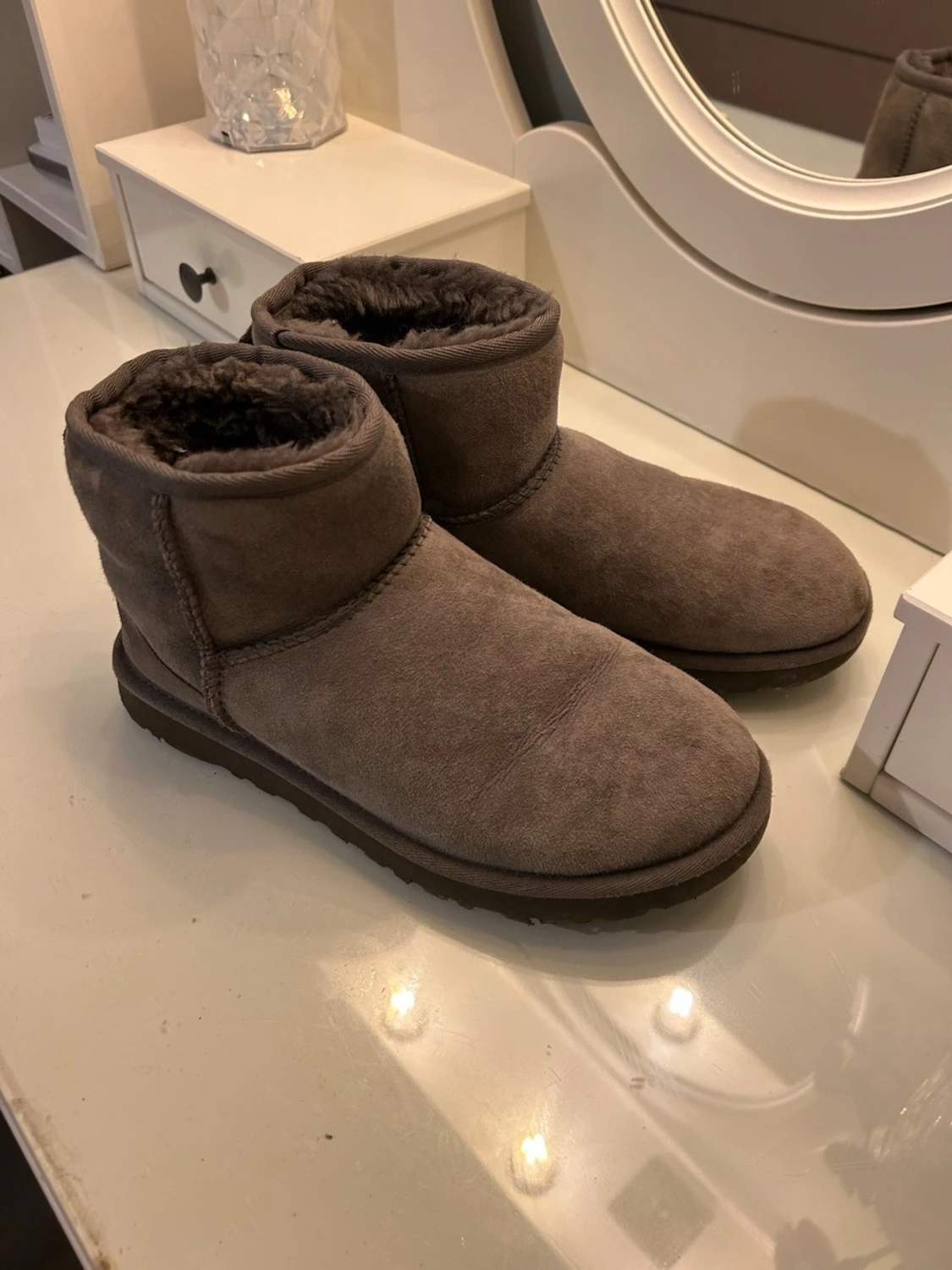 Grå UGG boots i mocka - 5