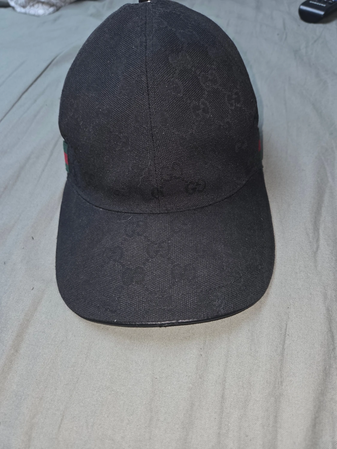 Svart Gucci keps med GG-mönster - 1
