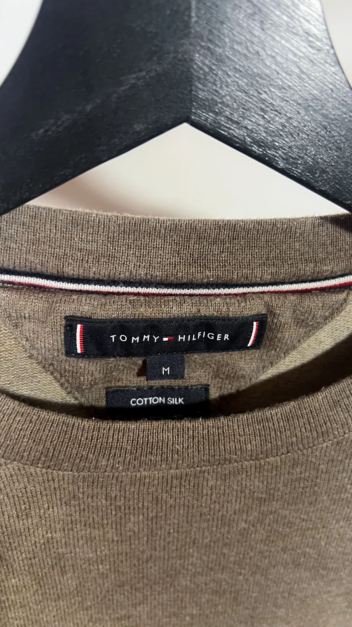 TOMMY HILFIGER Tröja - M/vuxenstorlek - Liten passform - Brun - 2
