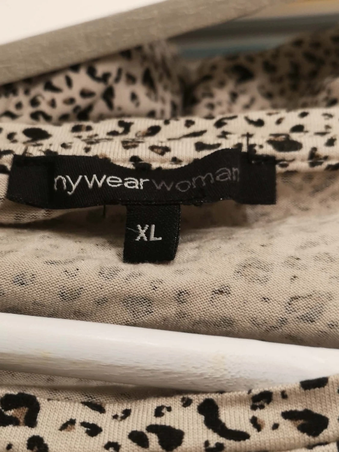 Beige leopardmönstrad klänning XL - 2