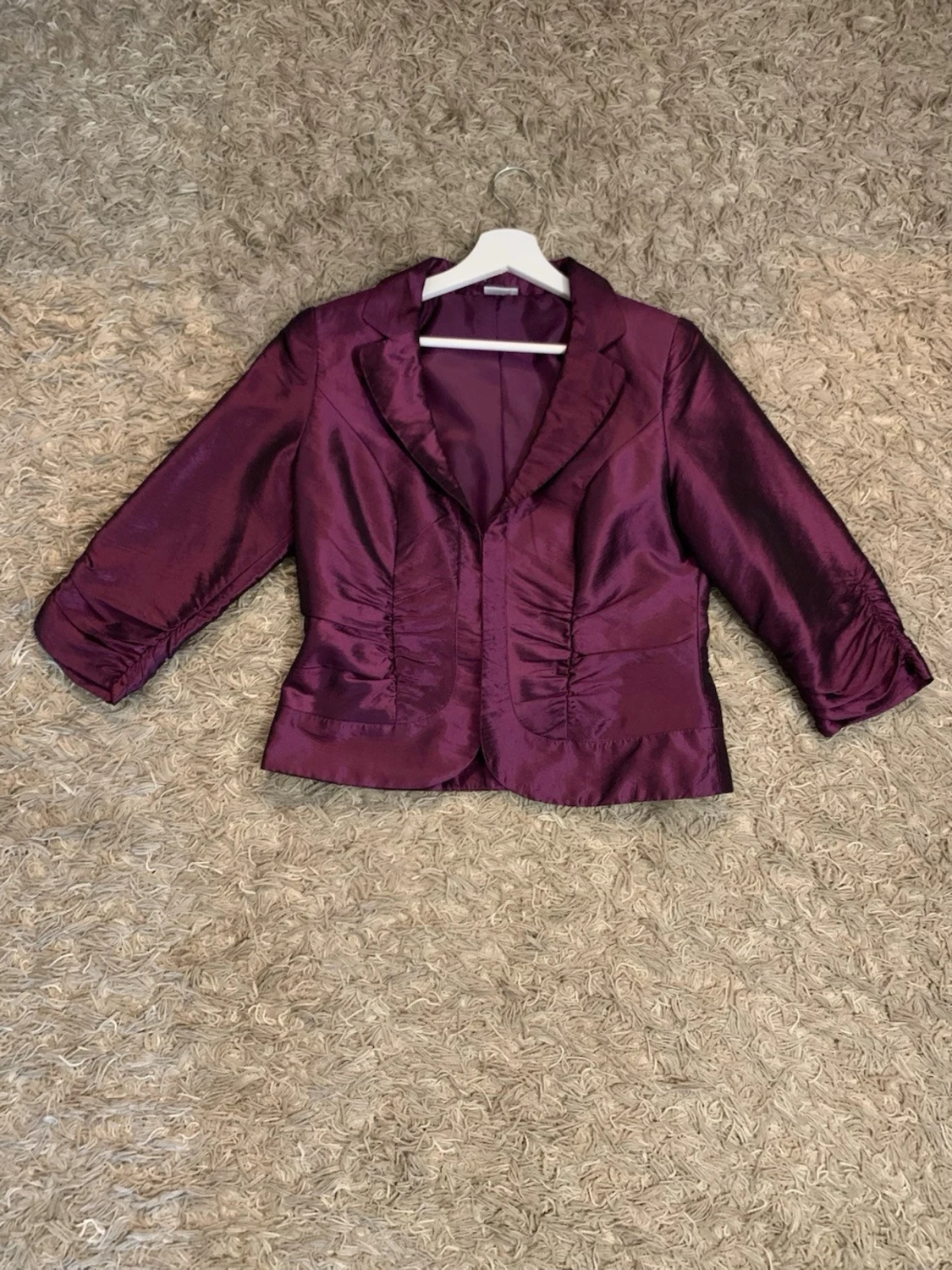 Lila långklänning med matchande kavaj - 3