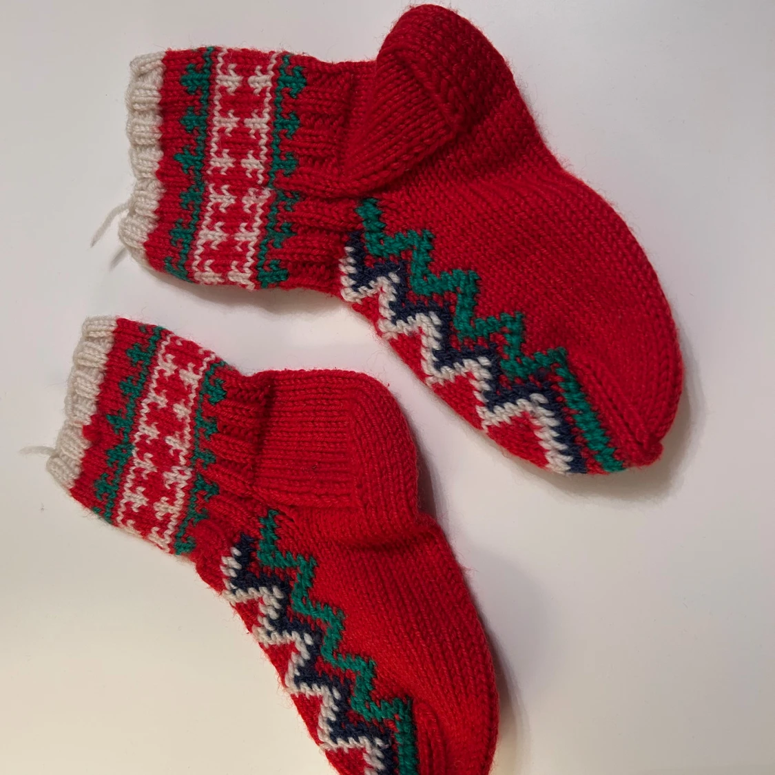 Fina varma stickade strumpor  - 1