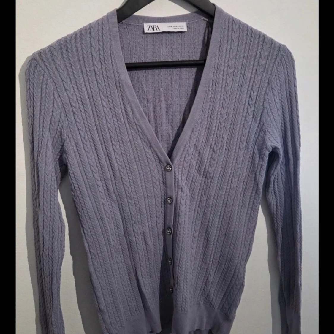 Ljuslila kofta från Zara med pärlknappar, M - 4