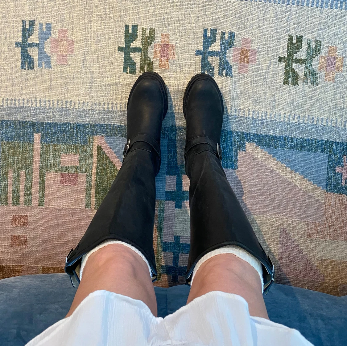 Limited edition Johnny Bulls Svarta höga boots med spännen - 1