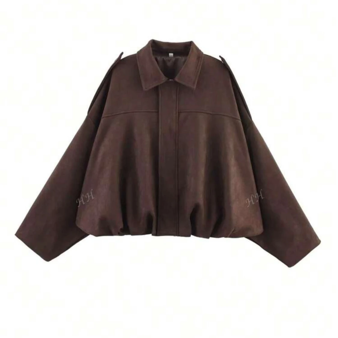 Oversized brun mockajacka