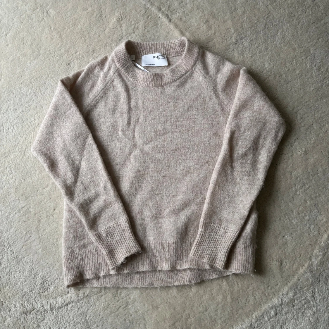 Selected Femme Beige Stickad Tröja - 1