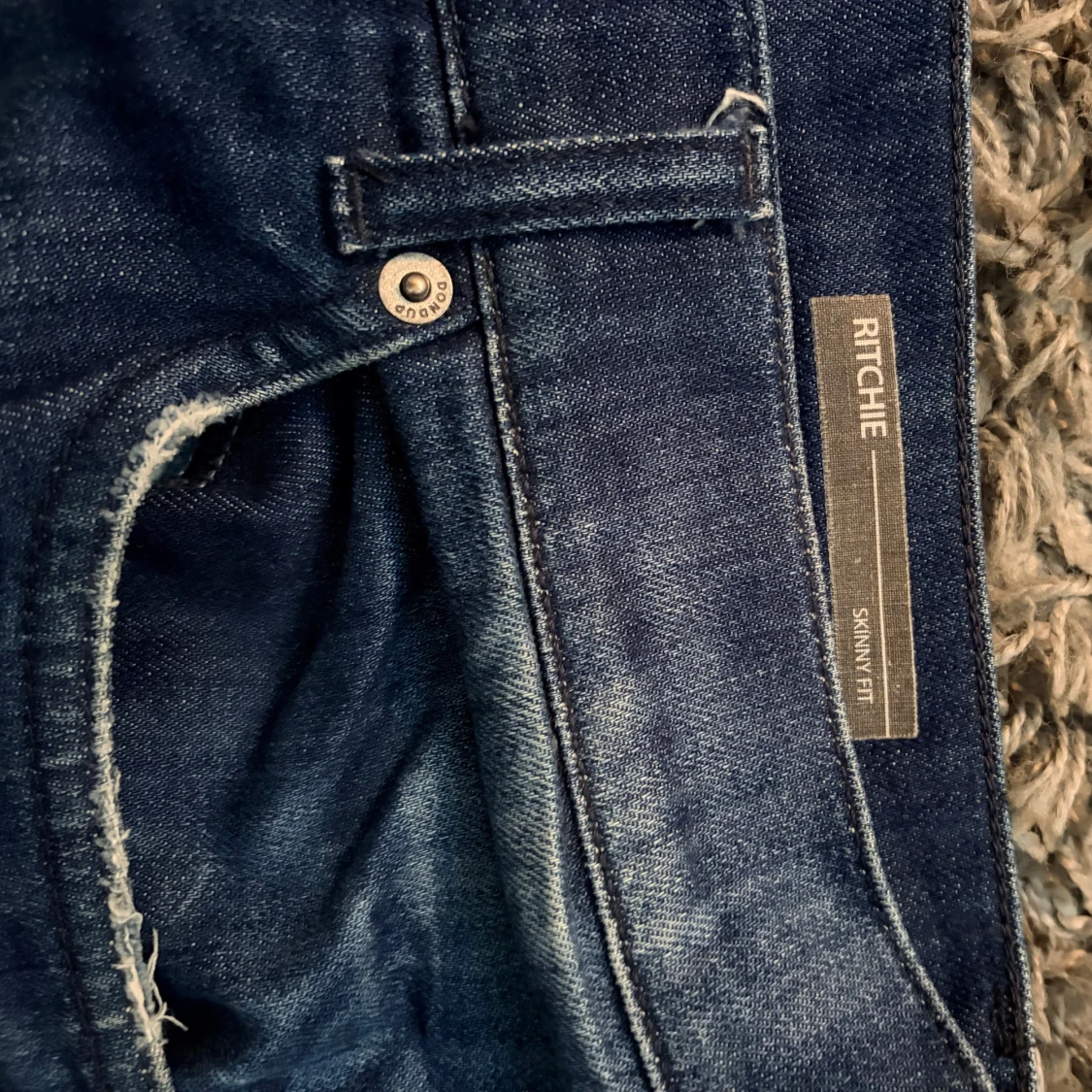 Dondup skinny fit slitna jeans - 1