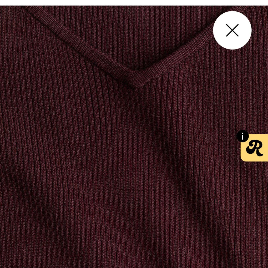 Vinröd ribbad långärmad tröja - 1